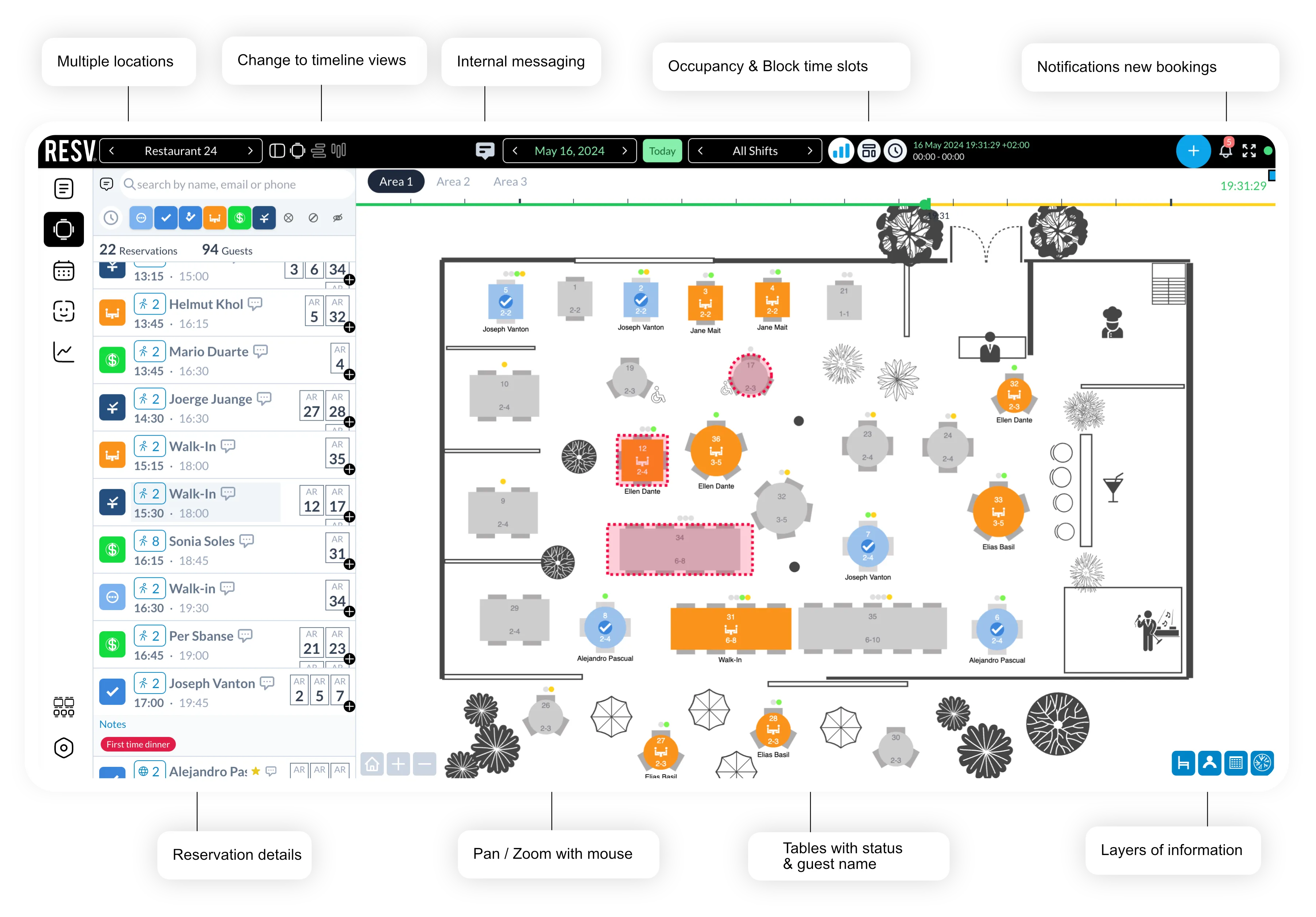 Resv reservations desktop interface